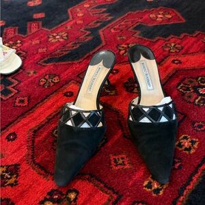 Manolo Blahnik Black Mules